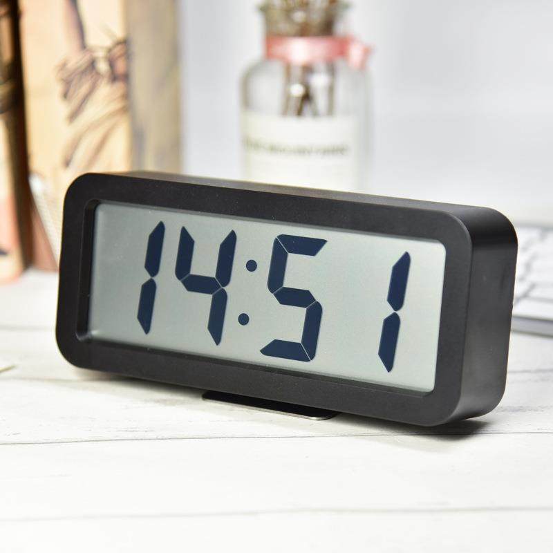 新品时尚大屏LCD电子闹大屏音乐钟字挂钟床头客厅家居数音乐时钟