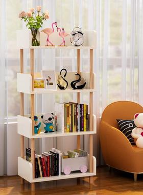 简易架落地用客厅靠墙置家物架儿童多层FIU书储物小实书柜木收纳