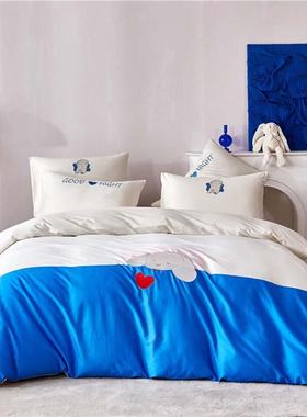 新款1件00棉支C工艺全精致刺绣HT/A四R套-床单款四件