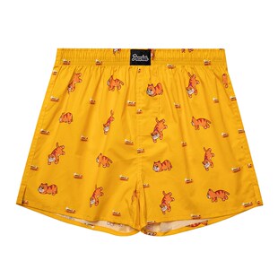 PEEVISH纯棉阿罗裤男宽松可爱四角内裤情侣女款居家短睡裤孖煙通