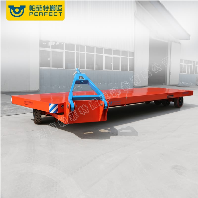 无轨牵引车平板电动搬运车4t小拖车拖挂车港口集装箱平板拖车