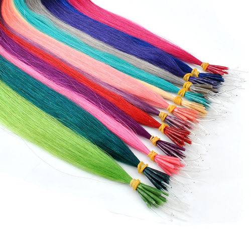 接头发彩色挑染真人发束弹力线棒发无痕隐形接发片扣接环接假发