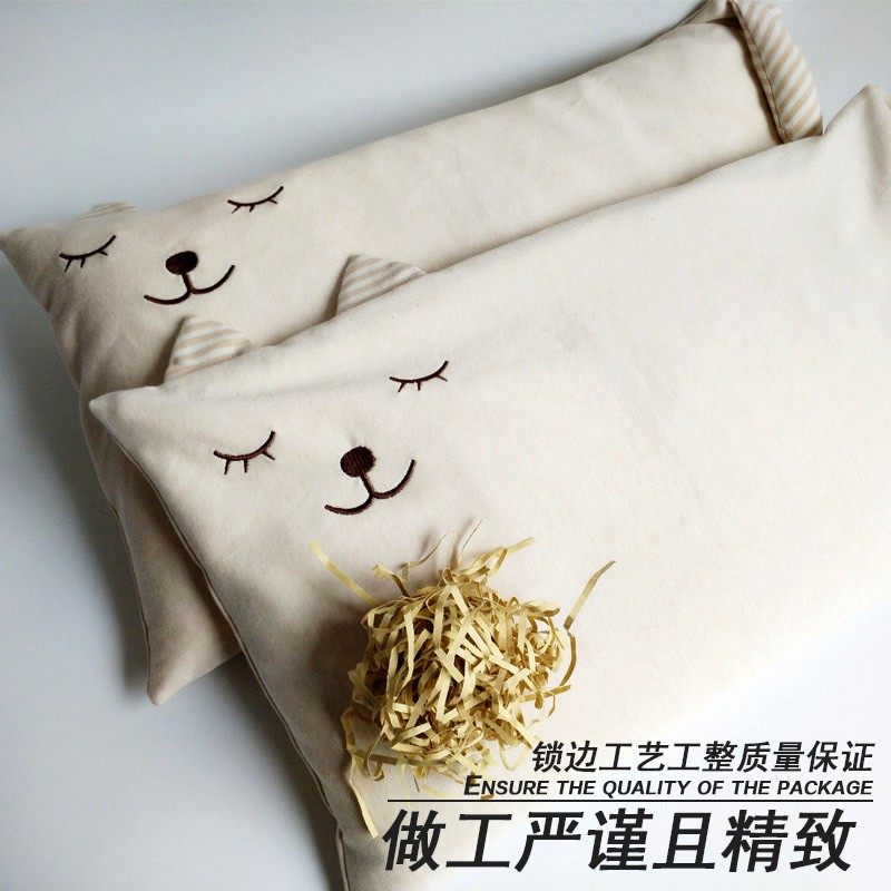 婴儿纯棉枕0-1-5岁防多汗新生儿童四季通用枕头宝宝荞麦枕矫正枕