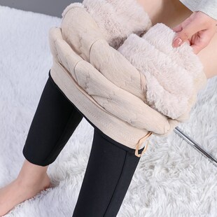 羊毛棉裤女外穿冬季加绒加厚护膝保暖裤大码特厚超厚休闲铅笔裤子