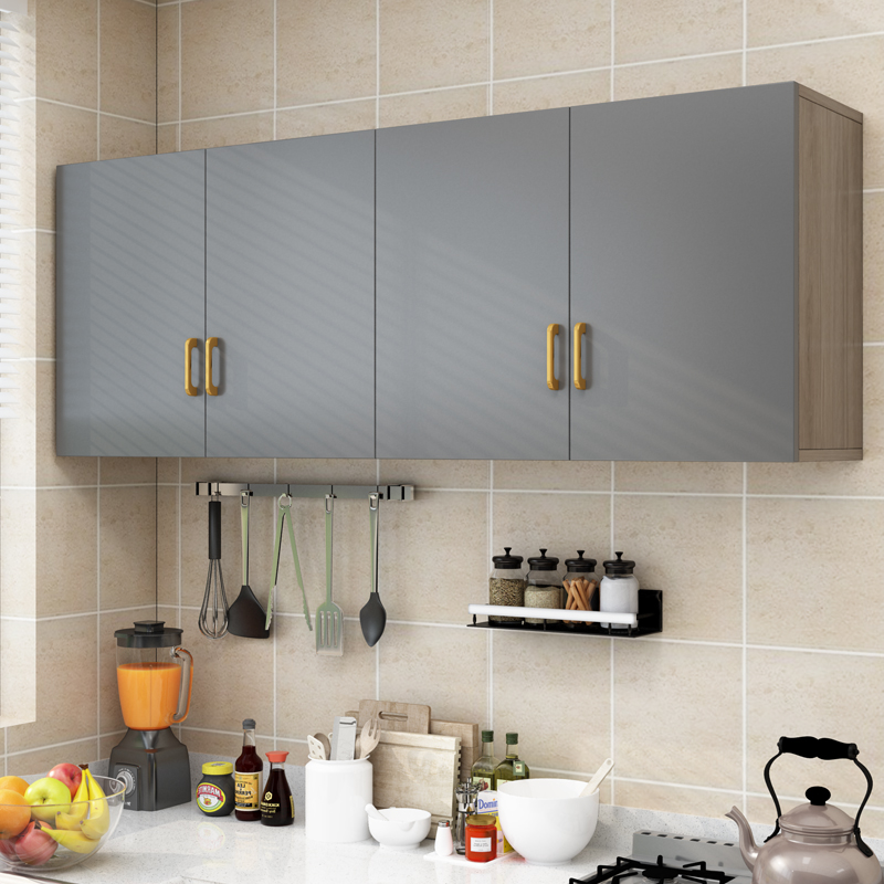 厨房吊柜墙壁柜阳台储物柜挂墙式置物柜实木质浴室防水橱柜免打孔