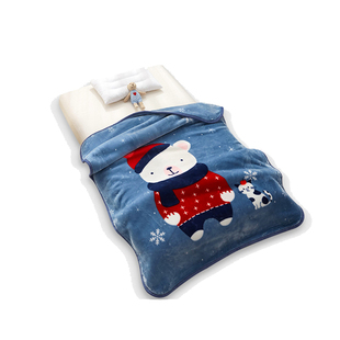婴儿儿童毛毯双层加厚宝宝盖毯新生儿被子秋冬季双面珊瑚绒小毯子