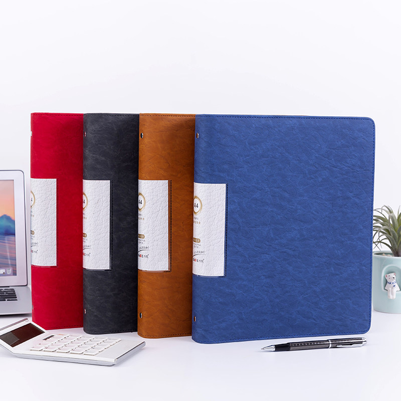 A4多层资料册琴谱60插页文件夹活页多功能商务PU皮质档案本100页