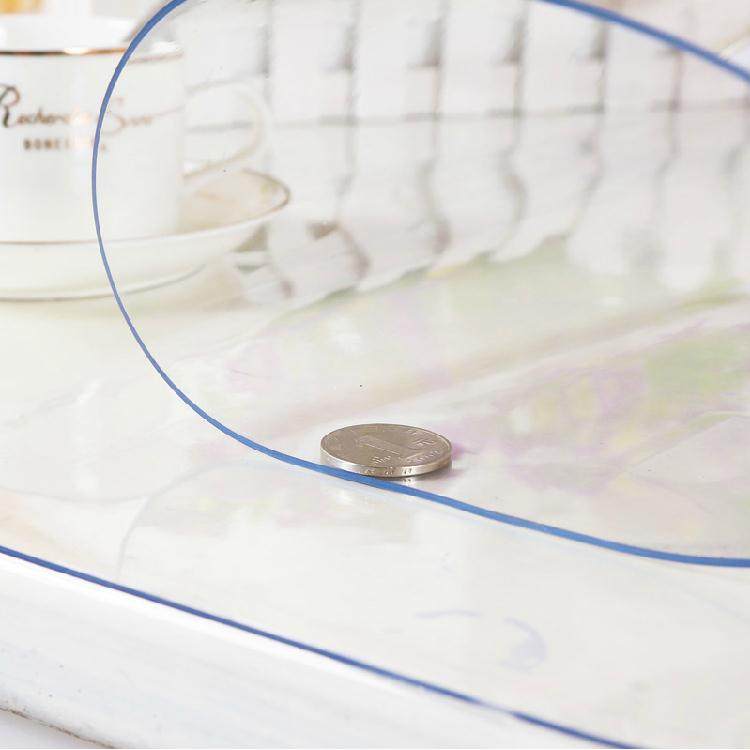 桌50cm宽50*100软玻璃PVC桌布防水防烫餐桌垫茶几垫透明磨砂水晶