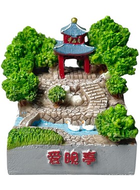鱼里风物湖南长沙地标摆件爱晚亭岳麓书院旅游建筑装饰品小礼物