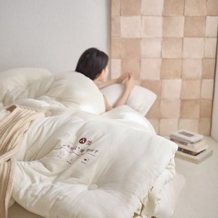 秋冬新款 水洗全棉大豆被A类原棉春秋被冬被双人单人保暖被芯被子