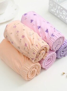 中年妈妈中高腰收腹三角内裤加肥加大码中老年人纯棉胖mm宽松短裤