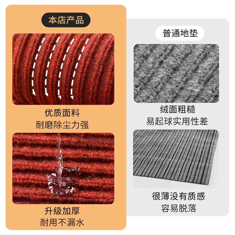 地垫入户门垫2024新款进门大门口脚垫家用门外玄关进户门红色地毯