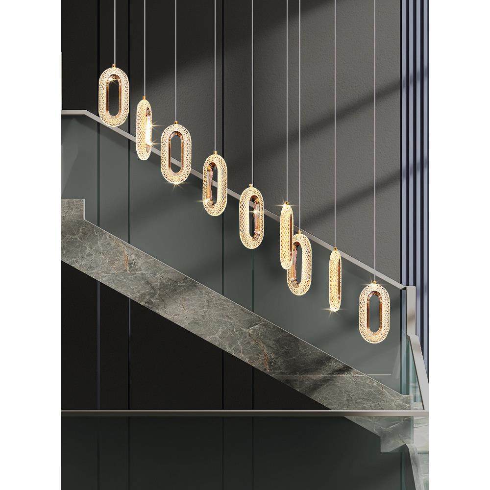 复式楼loft别墅吊灯楼梯复式椭圆2025年中空餐厅客厅长新款简约灯,农用物资,其他肥料,淘宝优惠券,粉丝福利购,淘宝优惠卷