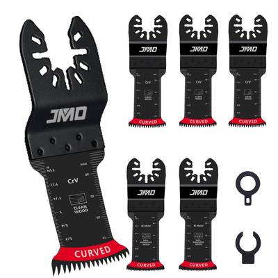 7pcs弧形齿多功能震动锯片多功能锯片木头切金属锯片万用宝锯片