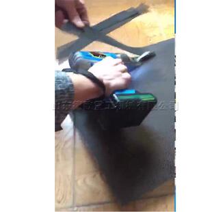 剪切成不同形状气动剪角机280型金属薄板切割器皮革切割机