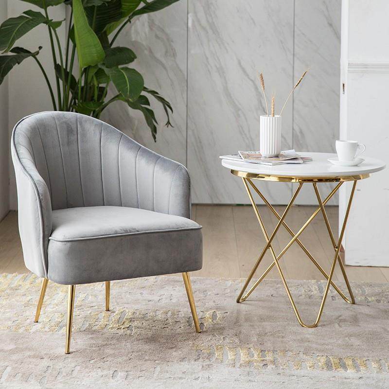 懒人沙发单人卧室轻奢小型少女可爱阳台休闲椅子三件套小茶几组合