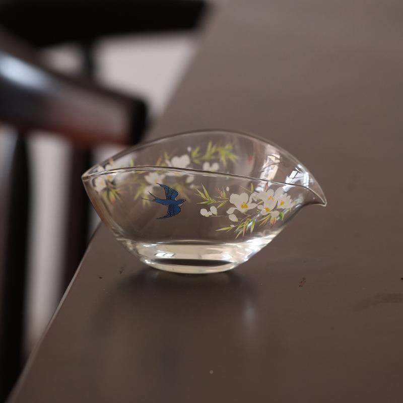 耐热扁舟玻璃公道杯高加公GIT杯茶海日式厚分茶茶器档分茶杯功夫