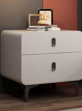 现货速柜发轻WLM奢实床木风床头新款简约现代收纳柜家用卧室奶油