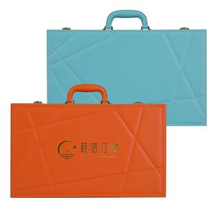 定伴o手包装 礼 陶瓷ZWU骨瓷碗盘碟制餐具空皮箱log交房盒碗筷套装