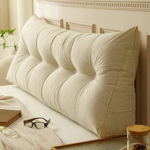 ins奶软玉米绒三角床头靠垫靠背床头包靠枕油沙2024928发风榻榻米