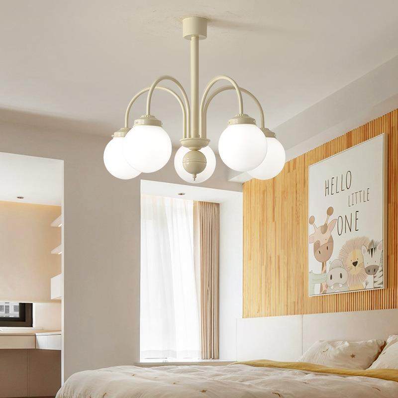 法式复古奶油风095主卧室灯灯圆球餐客厅北欧温馨孩儿童房厅女吊
