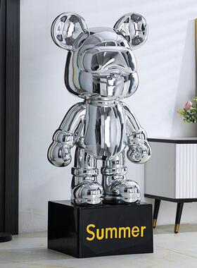 新暴力创熊存钱款罐厅家居轻奢简约电FGO视柜大号客落地意装饰品