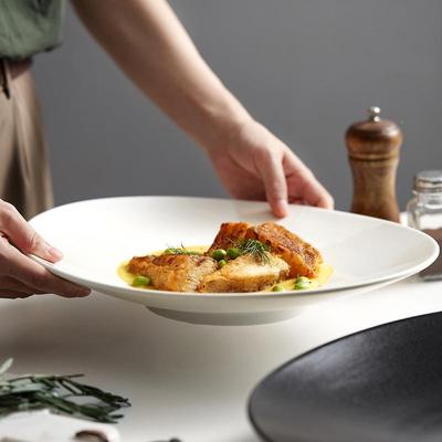 大盘盘鸡子店专用盘家用大平容量陶瓷商XVB用餐厅酒餐具北欧风格