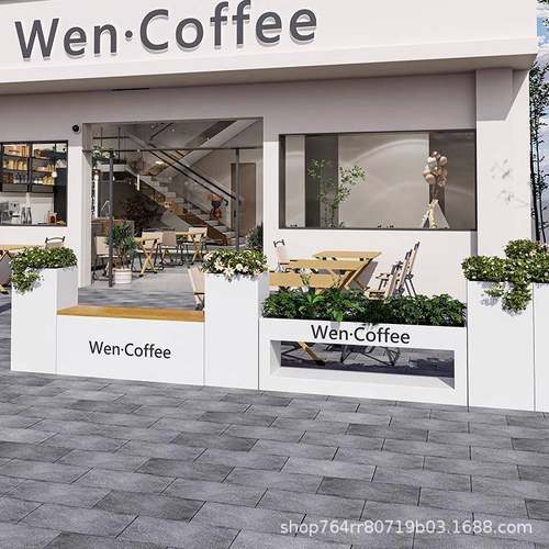 户外铁花箱花槽绿植花广场室坐41176外凳座椅组合花坛种植艺槽隔