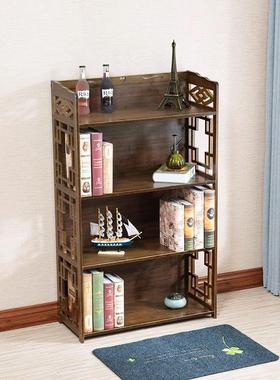 HKB书架地置物架一体墙整靠墙实木色置物柜展柜储物柜子家落用书