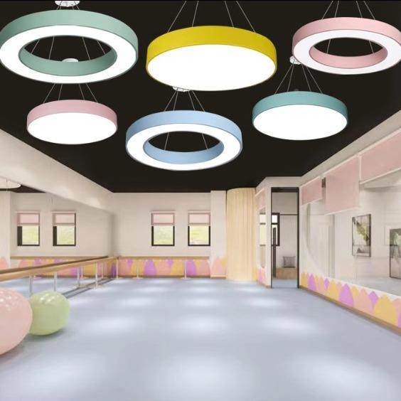 圆环吊幼儿园圆马形龙灯具培训班教室灯舞蹈室走廊卡过道769吊灯,家装灯饰光源,智能吊灯,淘宝优惠券,粉丝福利购,淘宝优惠卷