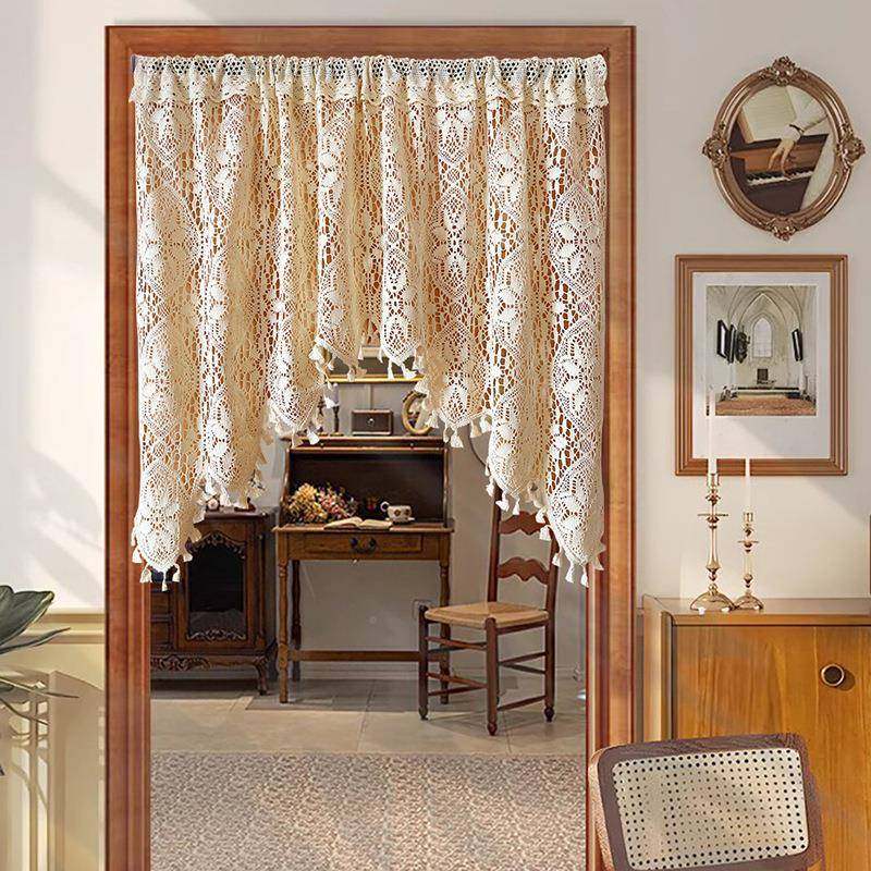 NFJ田园风棉线柜子挡帘书拱形厨橱柜帘房遮鞋架置物架柜遮丑门帘,居家布艺,门帘,淘宝优惠券,粉丝福利购,淘宝优惠卷