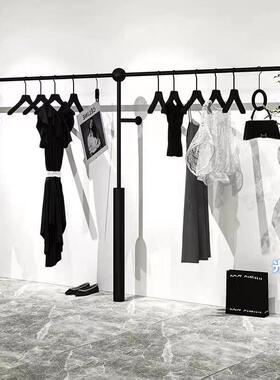 架哑光示黑上墙服装店展服装店D21272陈列货架架新款服装展示架