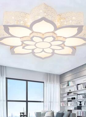 花顶朵花瓣铁艺吸灯le护现眼d灯代卡通66006卧室书房客厅灯幼儿园