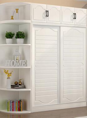 欧式推拉门衣柜用卧室实木家代物柜子现简约包72979安装简易整体