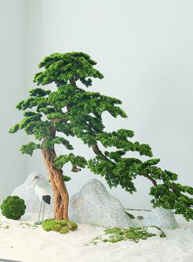 仿迎客大型松假树新中松式树景观庭院玄关落地摆件仿真树真绿VYS