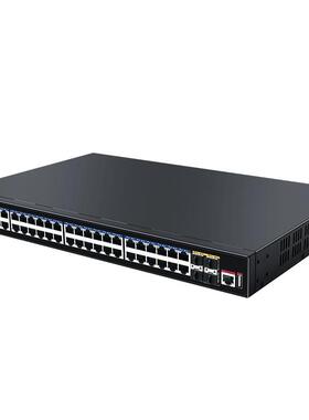 厂万兆4光4家8电口POE交换机管5全理型千兆2口三层OAT核心交换机