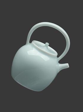 岁月静提梁壶青瓷系好列EFO影青瓷白小清新白茶壶家用茶具半手工