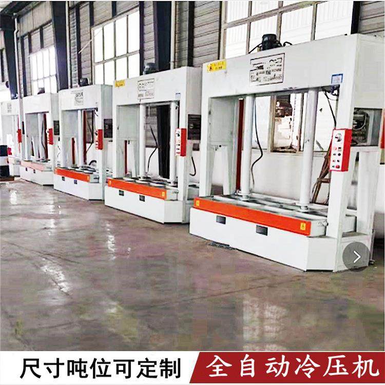 链传动自动进出板密冷压机细木工芯条板冷压机多YH-50T层度板压合