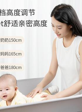 尿布台婴儿郑护理台摩按澡可折叠便携多63667功能新生儿宝宝床洗