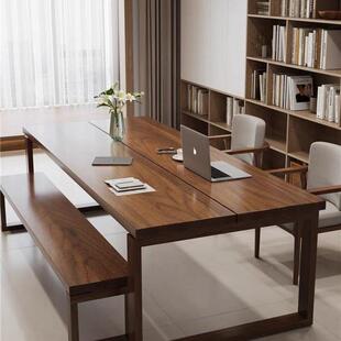 实高胡木家用工作台ZQQ档中式南美木书房书桌客厅学习长桃桌办公