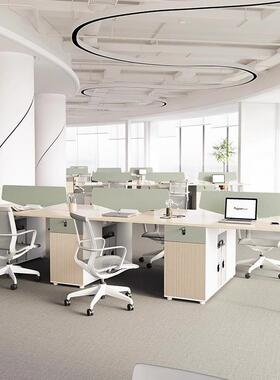 职桌电脑办公椅位桌简约现代单双四人工屏风卡位财务办公ZXH-3员