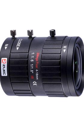 300万4ILX-18mCm工业镜头手动光圈″1/18口低畸.变智能交通监控镜