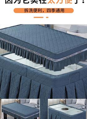 绒加厚电罩套新款长形茶几电RVE暖炉烤方火炉烤加火桌子套炉罩烤