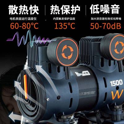 空压机无油静KLA音工业级高压气220V空气泵压缩工机木喷漆打气泵