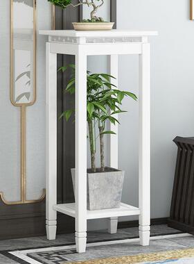 白色花架阳层架室内JOS摆件花台厅置绿物架落地客式竹木台萝花盆