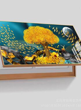 大尺电表箱画时尚大气遮画电盒挡画强寸电箱闸推77539拉画发财树