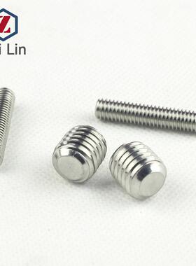 M10不9锈钢紧22618定凹201内六角止付丝基米螺丝平端端DIN913/1螺