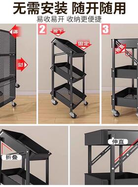 花架子客厅落地式小车置架可YOG移动阳台推多肉物植秋物花盆架子