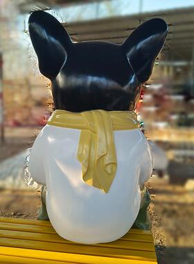 玻璃钢雕塑室外广31541场商场门口猫动物座椅雕创意椅商店狗座塑