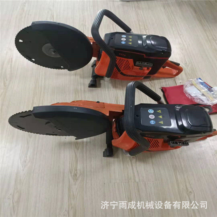 手提式双轮异向切割锯内燃式双刀片切割机双轮切铁无齿锯参数